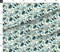 Watercolor Floral Aqua Botanical Garden Bloom Meadow Teal Wildflower Sage Green Romantic Custom Printed Fabric by Spoonflower Various Fabrics by the Yard or Fat Quarter